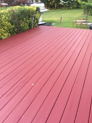 finished deck painted