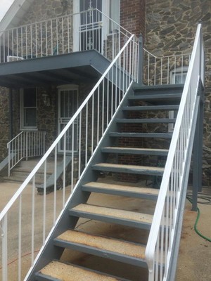 Exterior Metal Staircase Painting NJ