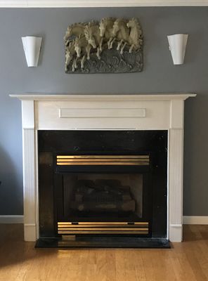 Before & After Fireplace Painting in Secane, PA (2)