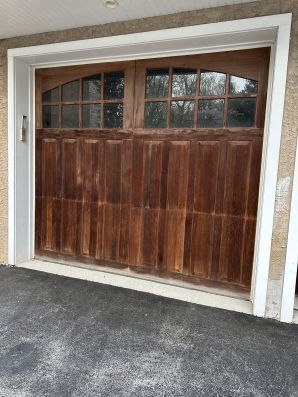 Before & After Garage Door Staining in Villanove, PA (2)